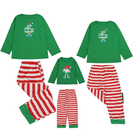 

Holiday Graphic New Cute Stylish Christmas Print Family European And American Pajamas Parent-Child Suit Mom Green Xxxxl Y2Y