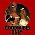 thumbnail image 2 of Junior's Marvel Deadpool Good Vibes Only  Graphic Tee Red Large, 2 of 3