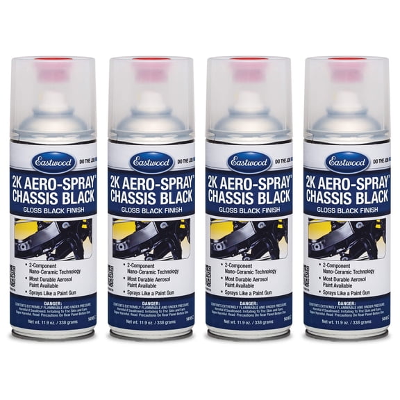 Eastwood 2K AeroSpray Chassis Black Gloss Spray Paint 4 Pack