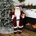 thumbnail image 2 of Northlight Standing Santa with Presents and Gift Bag Christmas Decoration  - 48", 2 of 5
