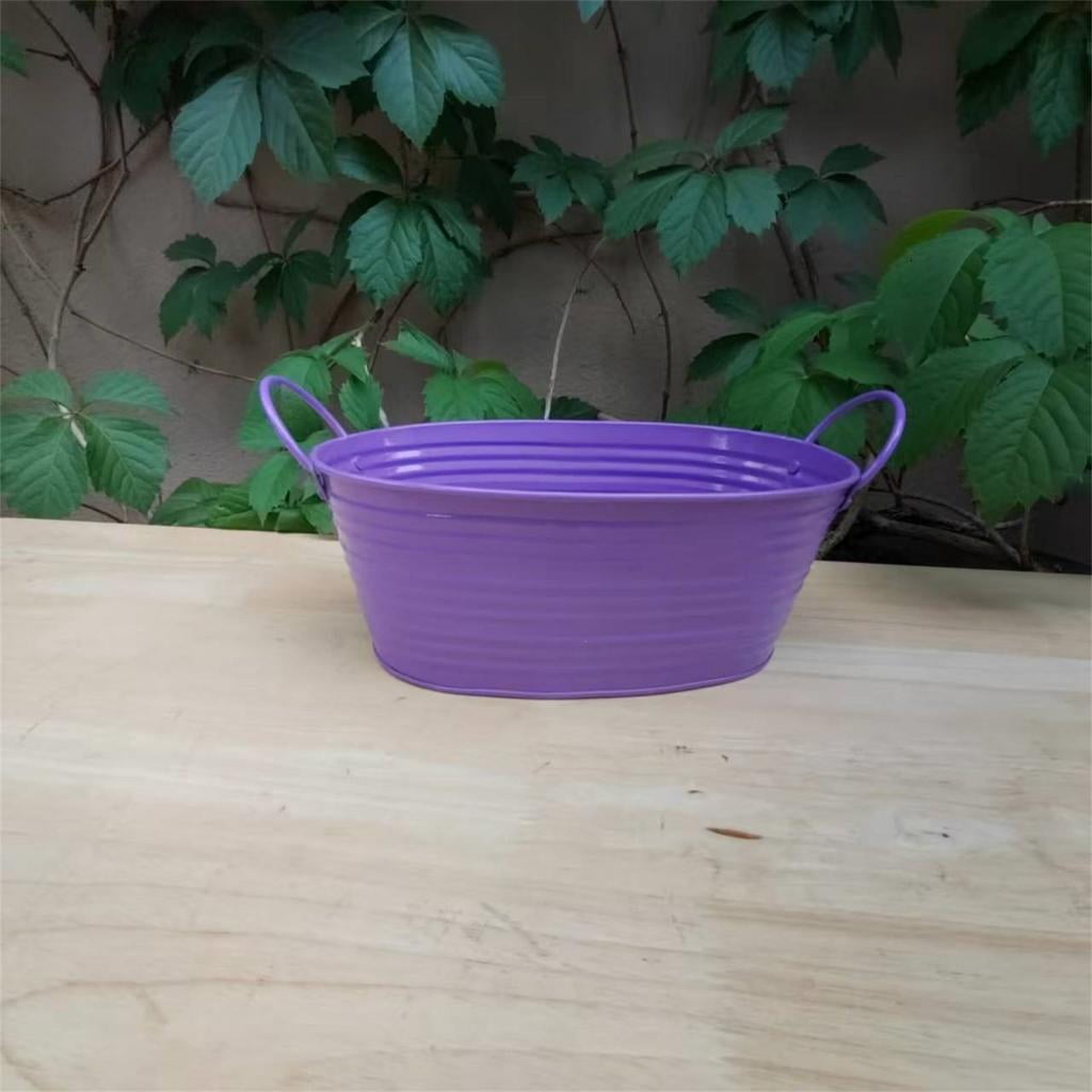 AOOOWER Multipurpose Metal Flower Container Planter For Balcony Windowsill Gardening Home Wedding Party Display 2pcs