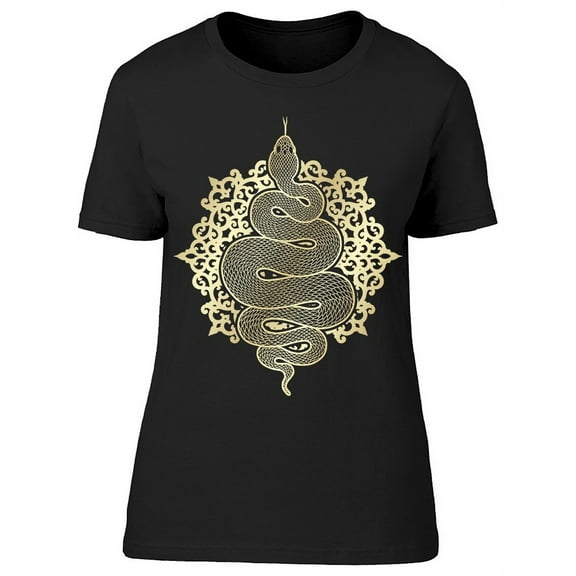 Coiled Snake Mandala Graphic T-Shirt Women -Image by Shutterstock, Female 3X-Large