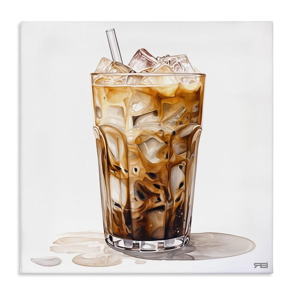 Stupell Industries Contemporary Coffee with Swirled Milk Canvas Art, 24 x 24, by RB