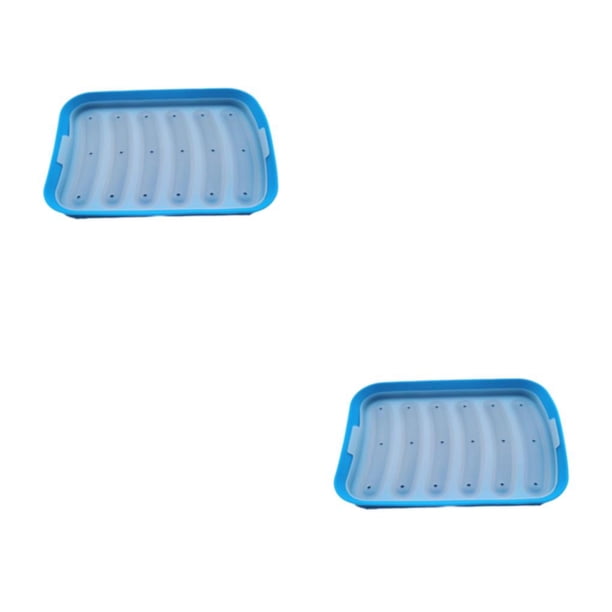 Toystoory Molde para perritos calientes: distribución uniforme del calor para salchichas cocidas Latas y moldes ecológicos y no tóxicos para azul 2Conjunto