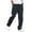 62#Navy, variant on Men's Casual Pants Elastic Waist Long Pants Breathable Lounge Pants Solid Leisure Trousers