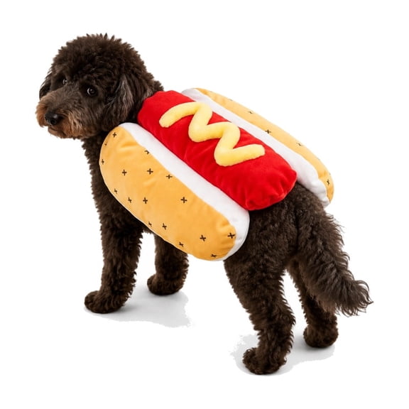 Hot Dog Pet Costume for Dogs and Cats, Dog Halloween Cosplay Costumes, for Large Pets