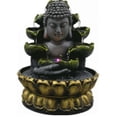 thumbnail image 2 of Fuente de de Buda para exteriores, luces LED para interiores, escritorio, , Feng Shui, paisaje de cascada, decoración decorativa de oro perfecl Fuente de la mesa de Buda, 2 of 8
