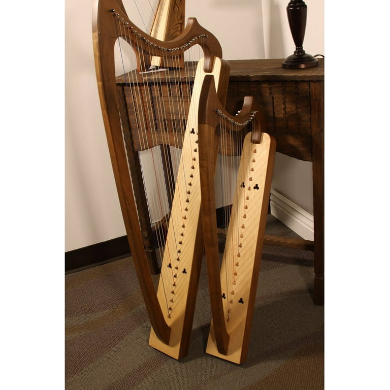 EMS 29 String Gothic Harp Solid Walnut