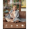thumbnail image 3 of 90x100 Heated Throw Blanket with Thick Tufted Cable Pattern,10 Heat Levels&10Timer Settings,Electric Throw with Intelligent Temperature Control,Machine Washable,Fast Heating，Grey, 3 of 9