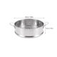 thumbnail image 3 of Cesta vaporera de 20 cm con prácticas asas de acero inoxidable. Rejilla para cocinar bollos al vapor, ideal para el hogar, la cocina o restaurantes (plateada)., 3 of 8