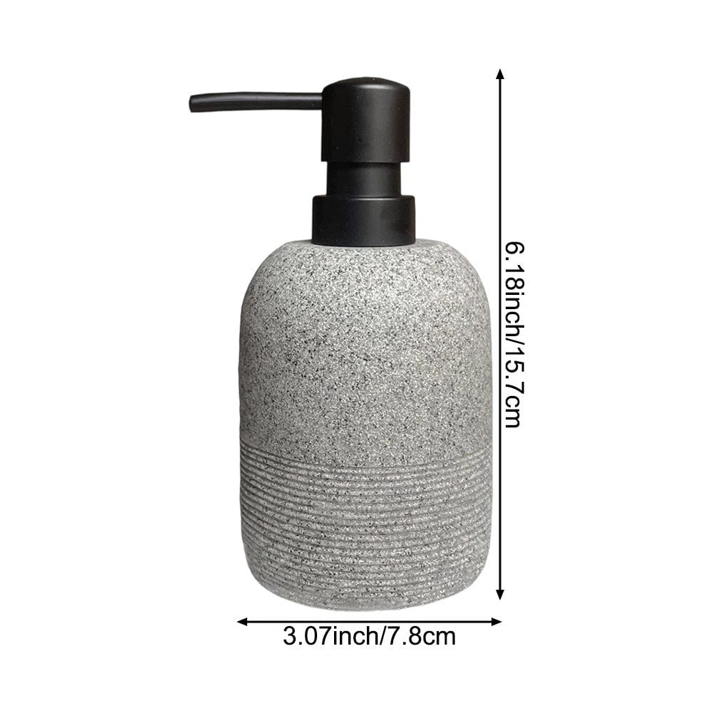 Soap Dispensers Luxurious Hand Dish Lotion Shampoo Soap Dispenser Jar, Sandstone Textured Resin Soap Pump Bottles for Kitchen Bathroom Countertop