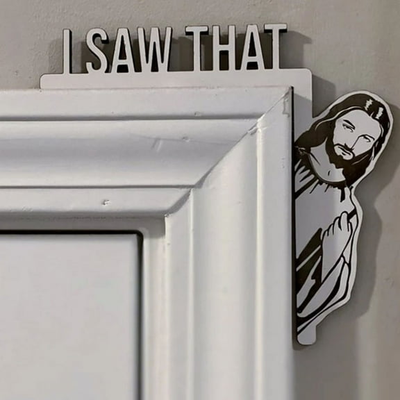 I Saw That Jesus Door Corner Decor,Wall Decor,Easter Gifts,I Saw That Jesus Door Sitter,Jesus Home Decor Wall Art,Wood Dorm Decor,Door Decor