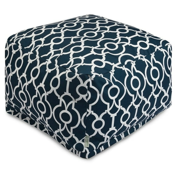 Majestic Home Goods Ottoman Pouf Athens Navy