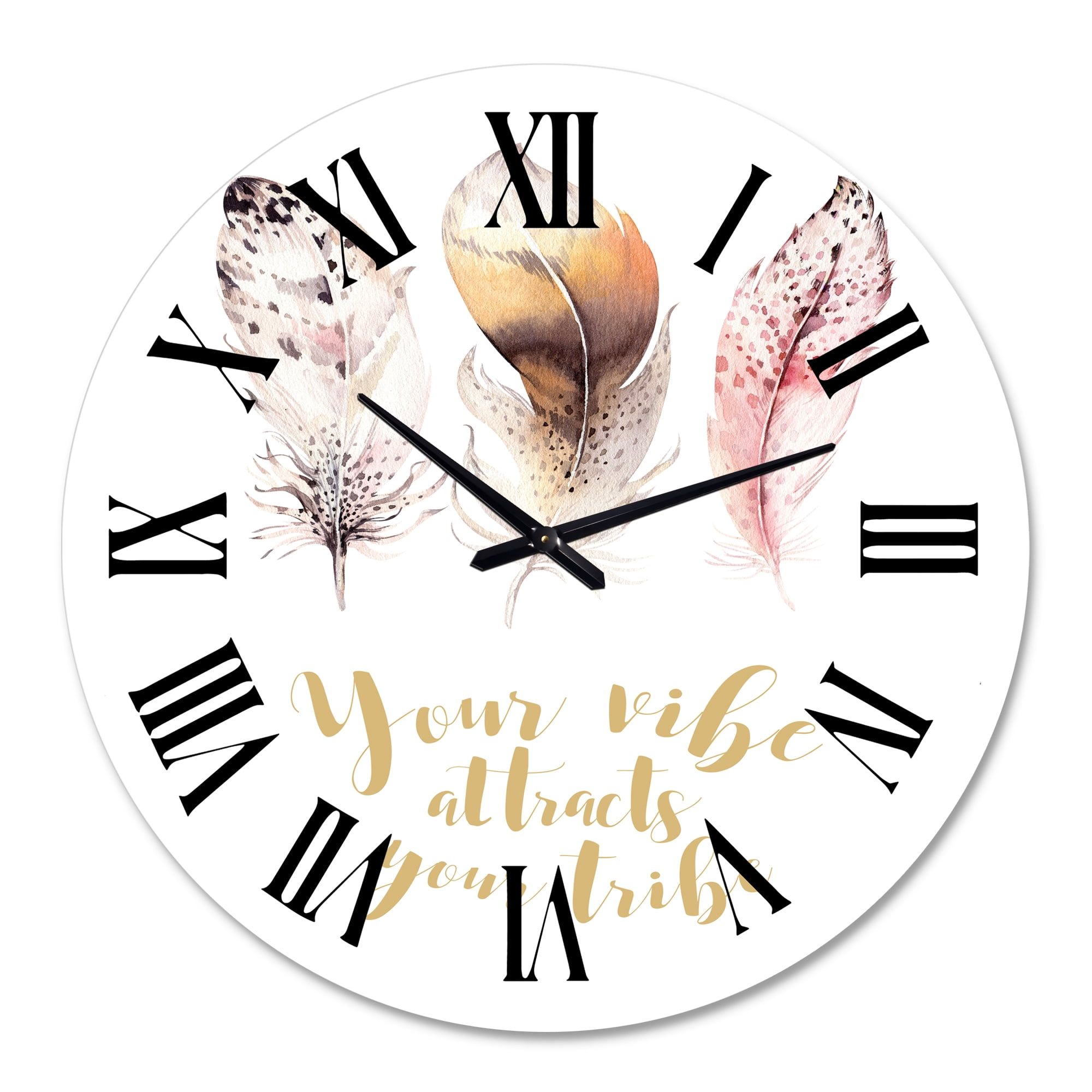 Designart 1 in Quartz Bohemian Wall Clock