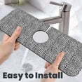 thumbnail image 6 of Pofeuu Black Leopard Print Splash Guard for Sink Faucet Sink Gadgets-Splash Guard Behind Faucet Drip Catcher for Kitchen, Bathroom,Sink Mat, 6 of 7