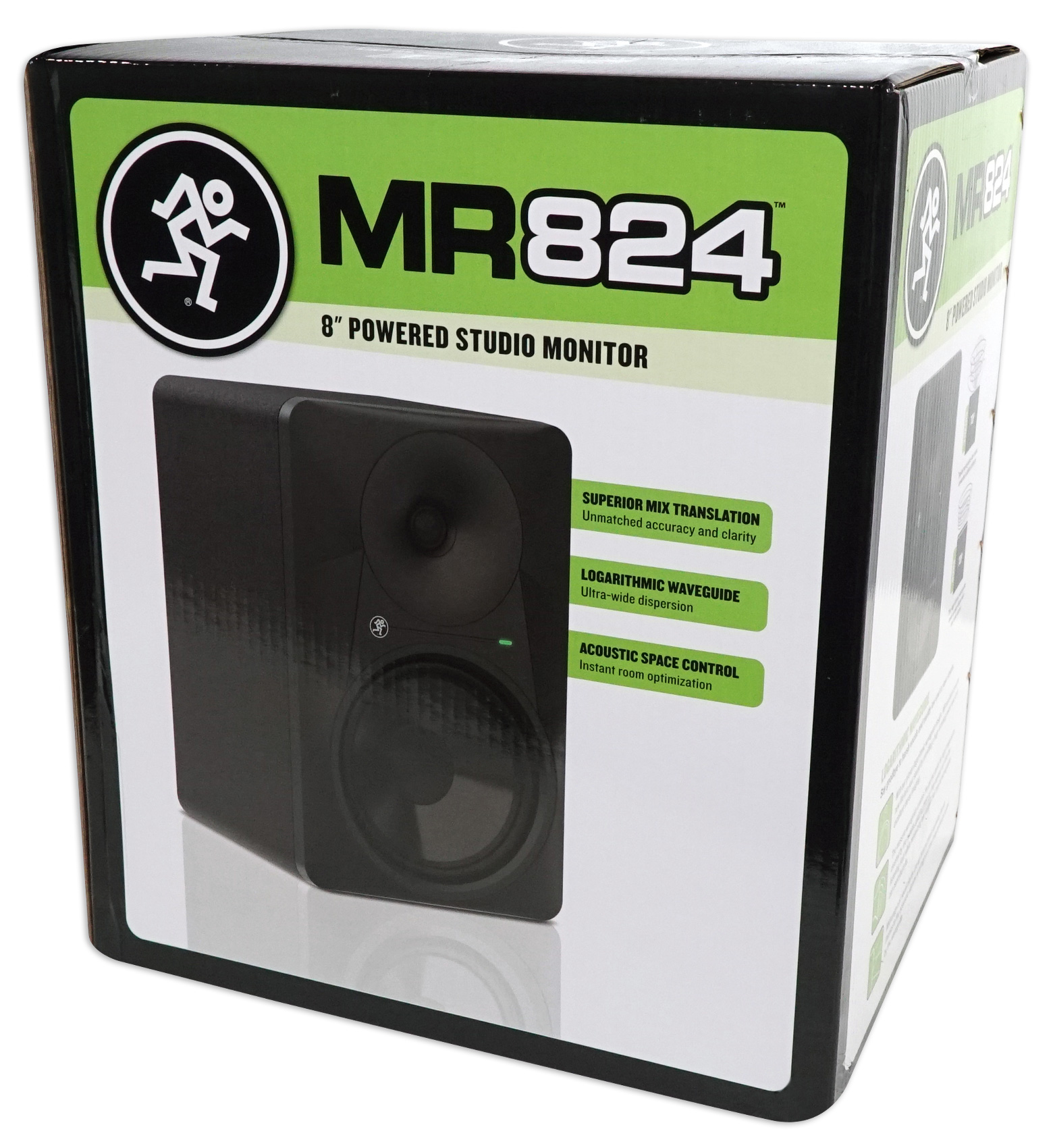 2 Mackie MR824 8” Powered Studio Monitors+10" Active Sub+Mic+Mount+Stands+Pads - image 5 of 10