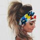 thumbnail image 3 of Diadema ancha bohemia con diseño de mariposas, bandas elásticas para el cabello, bandana para yoga, correr, atletismo, turbante, pañuelos para la cabeza, accesorios para el cabello para mujeres y ni, 3 of 4