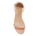 thumbnail image 3 of XYD Women Pearls Open Toe Strappy Low Block Heel Sandal Classic Ankle Strap Wedding Dress Shoes Size 15.5 Peachpuff, 3 of 4