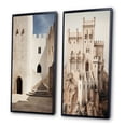 thumbnail image 3 of Designart "Castles Minimalist V" Castles Framed Wall Art Set Of 2 - White Architecture Frame Gallery Set For Office Decor, 3 of 7