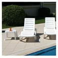 thumbnail image 4 of Sunray Square Resin Patio Side Table in White (Set of 2), 4 of 9