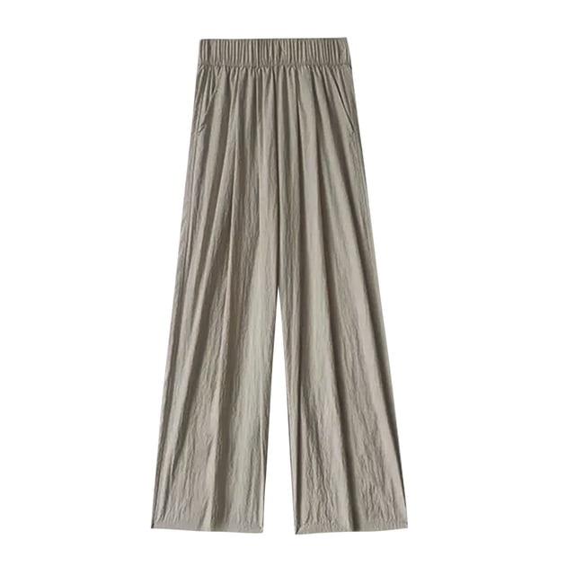 Timegard Womens Plus Size Pants Elastic High Waist Straight Leg Loose Comfy Lounge Pants with Pockets