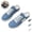 Blue, variant on Womens Slip on Sneakers Summer Non Slip Sneakers Exercise Flat Shoes Casual Backless Canvas Shoes(Black)