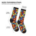 thumbnail image 3 of Unisex Autism Awareness Puzzles Novelty Ankle Socks Colorful ComfortSoft Lightweight Sports Athletic Socks, 3 of 7