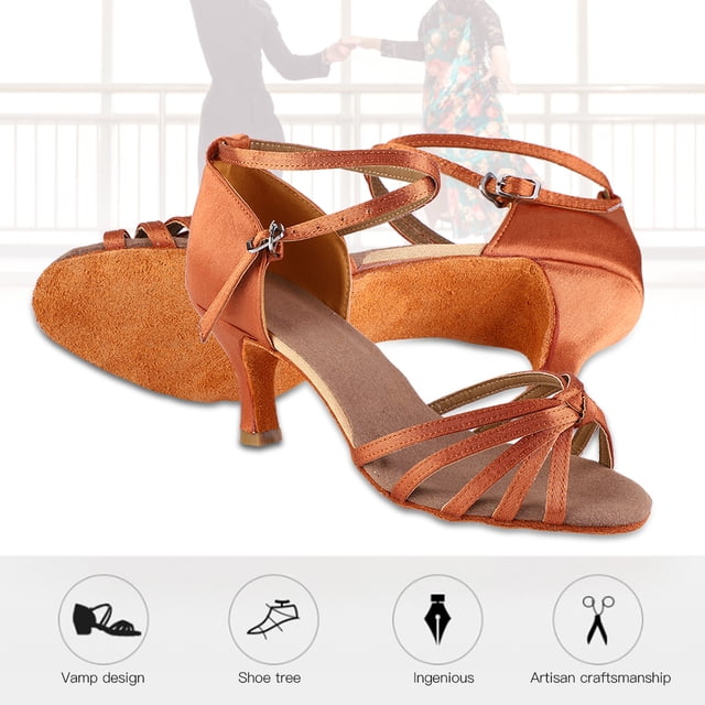 Zapatos de Baile para Práctica de Salsa Zapatos de Baile Latino Zapatos Latinos Cómodos y Suaves de Satén Zapatos de Baile Cha Cha para Mujer ANGGREK Otros
