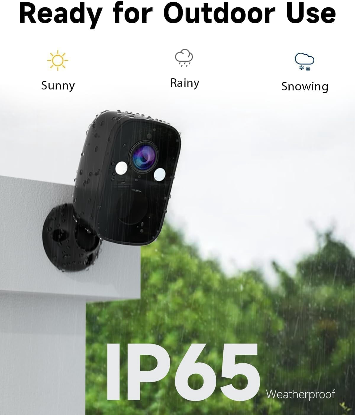 RICHCHO 3Pack Security Cameras Wireless Outdoor 2K Wireless Cameras for Home Security With AI Motion Detection, Color Night Vision, 2-Way Talk, Supports Alexa