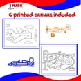 thumbnail image 2 of J MARK Kids Paint Set and Paint Easel – Acrylic Painting Kit, Safe Washable Paints, Wood Easel, 2 Pre-Stenciled Canvases 8 x 10 inches, Brushes, Palette, Color Mixing Chart Craft Supplies, 2 of 14