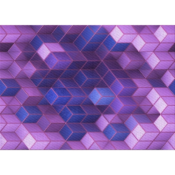 Ahgly Company Indoor Rectangle Patterned Tyrian Purple Area Rugs, 2' x 4'