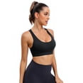 thumbnail image 2 of RUNNING GIRL Women’s Medium Support Sports Bra Crisscross Back, Removable Pads Wireless Yoga Bra, Breathable Workout Gym Top, 2 of 7