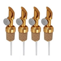 4 Pack Olive Oil Spout with Cork Liquor Pourers and Vinegar Stopper for Kitchen Pours or Oils