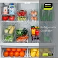 thumbnail image 2 of Smart Design Stackable Set of 4 Refrigerator Bins - 8 x 15 Inch - with Handle - BPA Free Polyethylene - Fridge, Freezer, Pantry Organization - Kitchen - Clear, 2 of 3