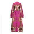 thumbnail image 4 of VONDA Womens Elegant Long Shirt Dress Floral Pirnt Long Sleeve Party Casual A Line Maxi Dresses, 4 of 9