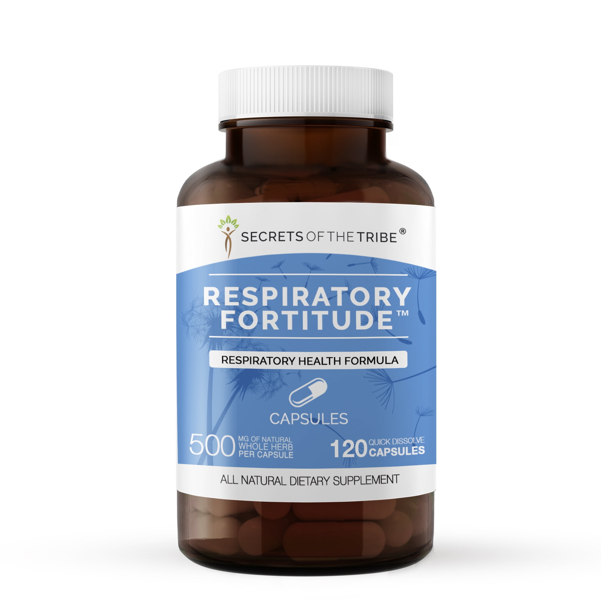 Respiratory Fortitude 120 Capsules, 500 mg, Ginger, Lungwort, Lobelia
