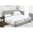 thumbnail image 2 of Split Queen 5-Piece Sheet Set, 600-TC Giza Cotton, 15 inch Deep Pockets - White, 2 of 7
