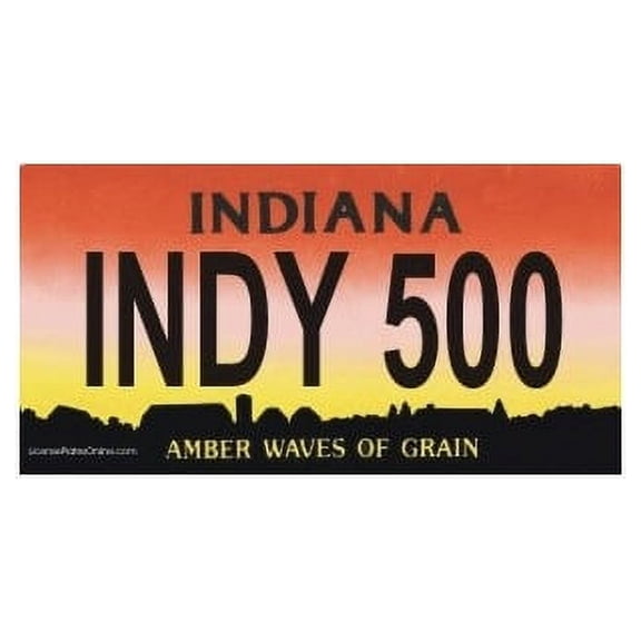 Design It Yourself Indiana Bicycle Plate #2. Free Personalization on Plate