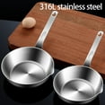 thumbnail image 5 of Space Saving Small Stainless Steel Skillets For Butter Melting Miniature Saucepan with Spout Ergonomic Handle Cookware, 5 of 8