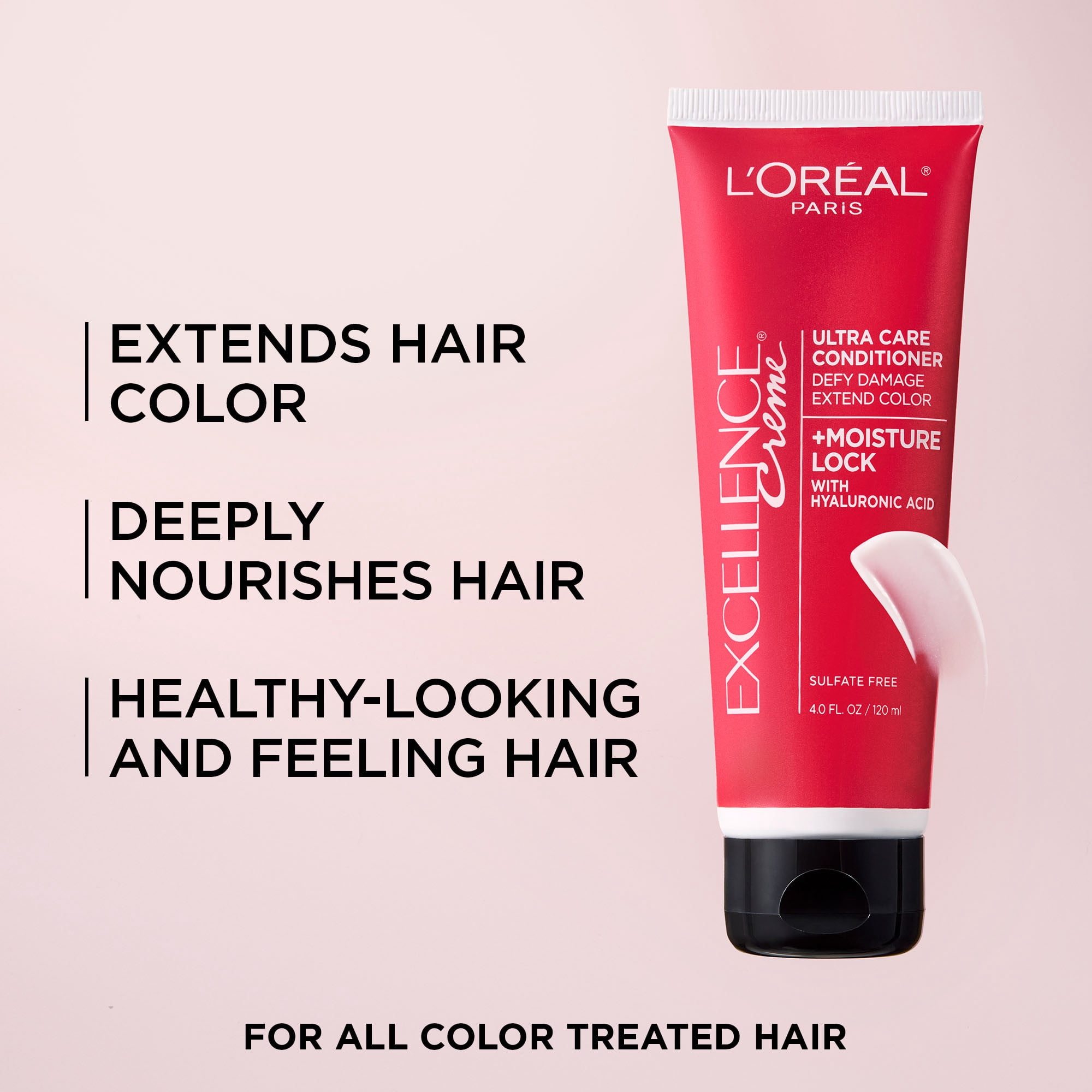 (6 pack) L'Oreal Paris Excellence - Hair Color Moisture Lock Ultra Care Conditioner, 4 fl oz