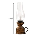 thumbnail image 6 of opvise Electronic Candle Light Creative Nostalgia Waterdrop Wick Warm Light 80s Retro Style Electronic Kerosene Lamp Red Bronze, 6 of 7