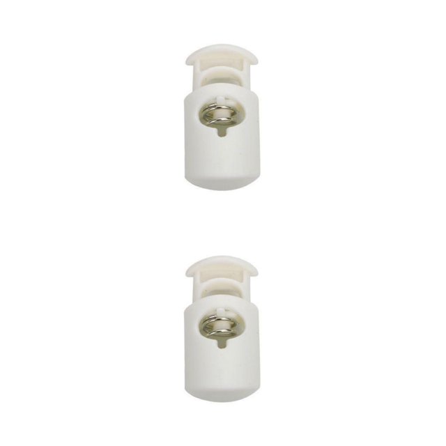 Sonducket 100 Piezas Tapón de plástico Cordones Ropa deportiva Bloqueo de cordón Topes Solo Doble Agujero Toggle Cordón Blanco 6 2.71.4 Blanco 6 2.7*1.4 2Conjunto