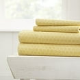 thumbnail image 1 of ienjoy Home Ensemble de Draps 4 Pcs Motif Nid d'Abeille Collection Premium Ultra Doux, Simple, Jaune, 1 of 4