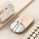 thumbnail image 3 of Ratón inalámbrico, modo dual Bluetooth+2.4G, silencioso, estiloso, beige, 3 of 3