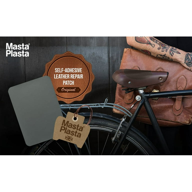 MastaPlasta Instant Leather Repair Tape Dark Brown 60 x 4 in (150cm x 10cm). Self-Adhesive Repair for Sofas, Chairs, Car Seats, Bags and More. Fast