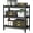 Black, variant on 3-Tier Kitchen Baker's Rack with Rolling Wheels, Microwave Oven Cart Stand, Adjustable Utility Shelving Storage Unit, Heavy Duty Organizer Rack for Living Room, Garage, Home and Office (White)