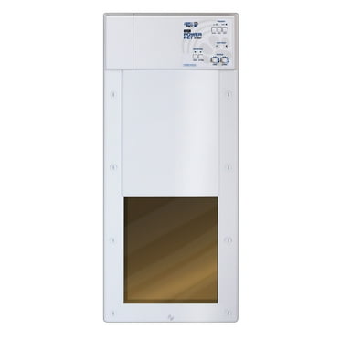 High Tech Pet Power Pet Door for Doors with Ultrasonic Collar, Medium