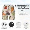 thumbnail image 3 of Balery Cute Vegetables Bañador para hombre, shorts de playa de secado rápido con entrepierna y forro de compresión-Large, 3 of 6