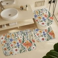 thumbnail image 5 of Wildflower Floral 4 Pcs Bathroom Shower Curtain Set, Bathroom Sets with Rugs (Bath Mat, U Shape and Toilet Lid Cover Mat) and 12 Hooks,, 5 of 5