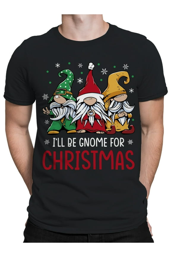 Gnome For Christmas T-Shirt Men -Smartprints Designs, Male x-Large